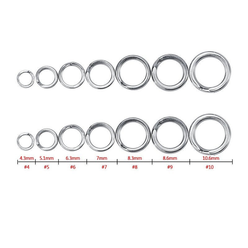VGEBY Split Rings Stainless Steel Fishing Tackle Bait Double Circle