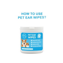 FPN Pet Ear Wipes for Dogs Cats -Dog Ear Cleaner Wipes, Finger Wipes Rosemary - 50CT