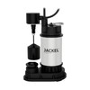 JACKEL Stainless Steel/Cast Iron Submersible Sump Pump, 1/2HP, 120V, Vertical