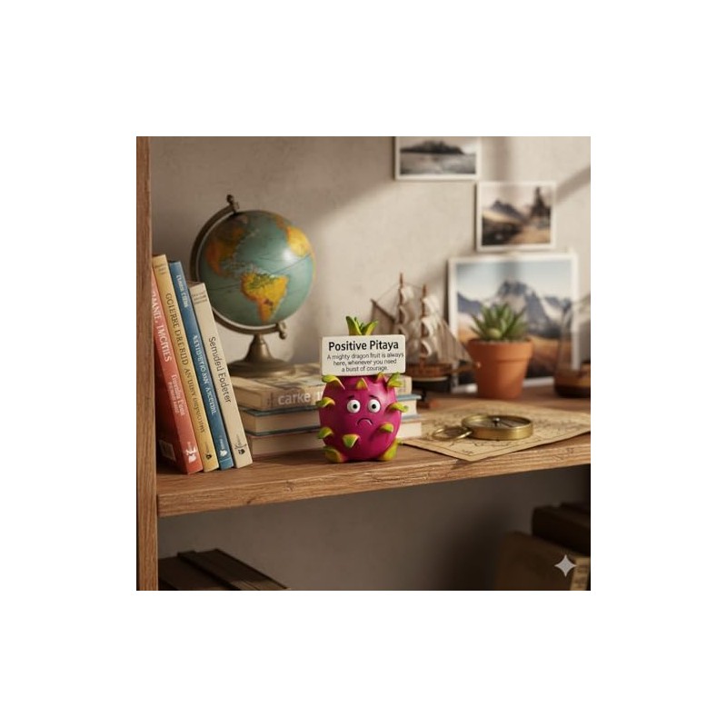 Istatue Positive Pitaya Figurita Coraje Fuerza Decoración Computadora Frutas Dragón