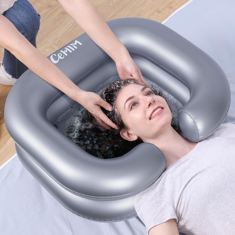Cehim Inflatable Shampoo Basin - Portable Shampoo Bowl, Hair Washing