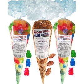 Best Daughter Happy Birthday Series 12 Flavor Gummi Gummy Bears And Almonds Cinnamon Roasted (NET WT 27 OZ) (Pack of 3) In 1 Box Gourmet Kruise Signature Gift Bags