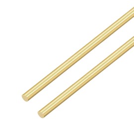 VictorsHome 10mm x 300mm Brass Rods, Round Solid Shaft Lathe Bar for DIY Crafts RC Aircraft Model Car 2pcs