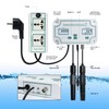 WiFi pH/EC/Temperature Monitor for Hydroponics, Dual Plugs System pH EC
