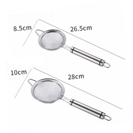 Mikinona 3PCS Stainless Steel Fine Strainers Tea Filter Colander for Cooking Baking BBQ Effortless Cleaning Food Waste Reduction