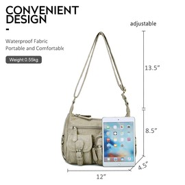 Angel Barcelo Crossover Purse and Handbags Crossbody Bag for Women,Ultra Soft Leather Neatpack Bag Shoulder Purses for Girl (Stone)