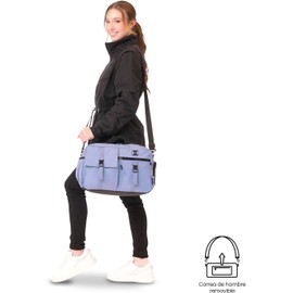 TOTTO Maleta Deportiva Pequeña - Bolsa de Viaje Duffle con Compartimiento para Tennis - SPA S (Morado/Negro)