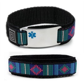 IdTagsonline DNR Sport Medical ID Alert Bracelet with Decorative Adjustable wristband.