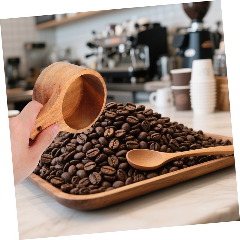 FUNOMOCYA 4pcs Wooden Measuring Spoons Precise Tea Scoops for Loose