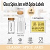 Glass Spice Jars with Bamboo Airtight Lids - (2 Pack)