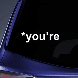 Bargain Max Decals You're Grammar Correction Sticker Decal Notebook Car Laptop 5.5" (White)