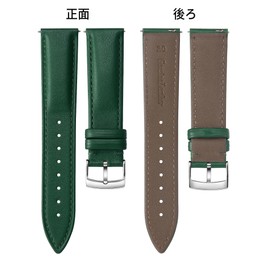 BINLUN Leather Watch Strap, Quick Release, Leather Watch Band, Multiple Colors Watch Band, Stylish Replacement Strap, Soft, Breathable, Unisex, 0.8 inch (21 mm), Green)