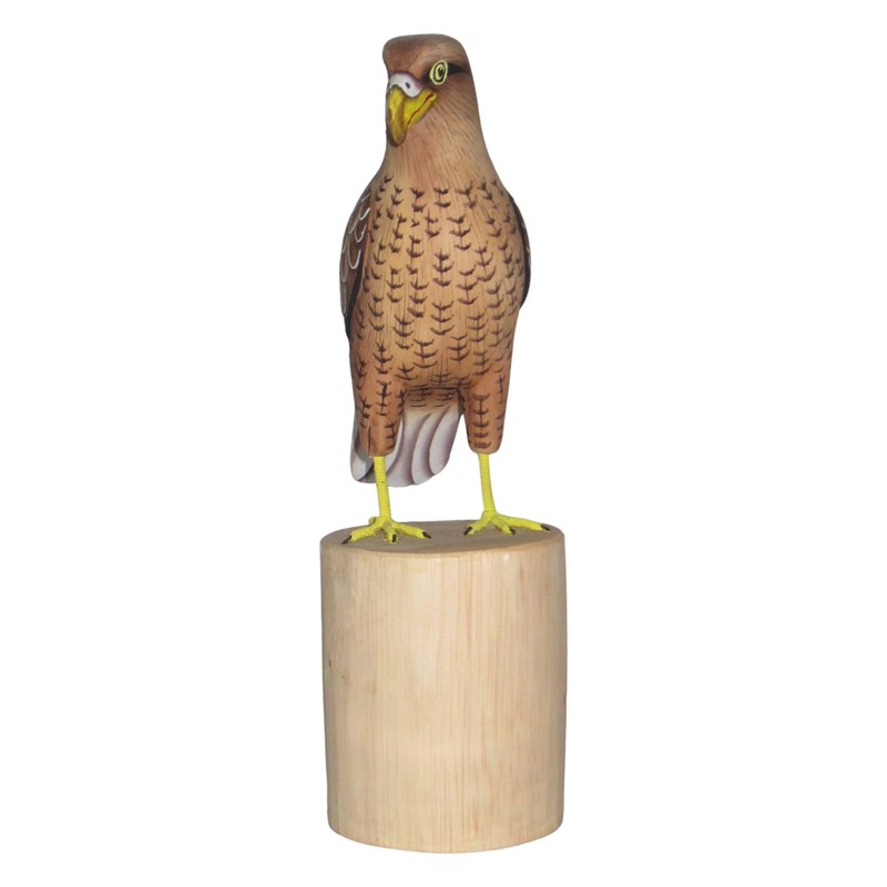 Brave Wings Hand Carved Wooden Eagle ~ While Tailed Eagle