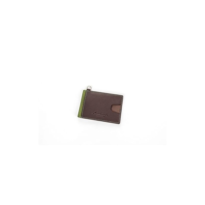 Hide Owakamatsu Men's Tuck Pass Case, Cowhide Leather, Bicolor, Dark