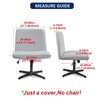 MIFXIN Armless Office Desk Chair Cover Slipcover Stretch Soft Wide