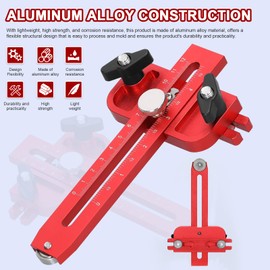 Uadme Thin Rip Jig for Table Saws, Precision Repetitive Narrow Strip Cutter, Metal T-Slot Safety Guide for Band Saw & Router Table, Woodworking Accessories