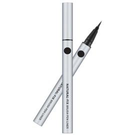 Missha Natural Fix Brush Pen Eyeliner 0.6g, Black, 1 Piece / 미샤 내추럴 픽스 브러쉬 펜 아이라이너 0.6g, 블랙, 1개
