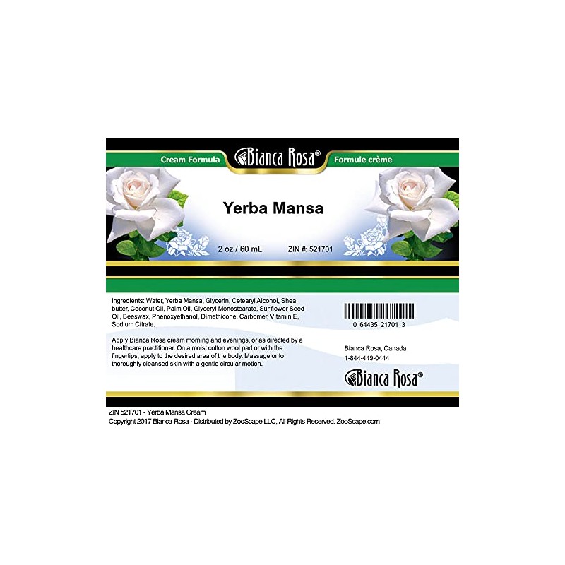 Bianca Rosa Yerba Mansa Cream (2 oz, ZIN: 521701) -