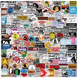 200pcs Prank Meme Stickers, Classic Funny Stickers for Adults, Waterproof Vinyl Graffiti Colorful Decals for Laptop Skateboard Water Bottles, Teens and Adults