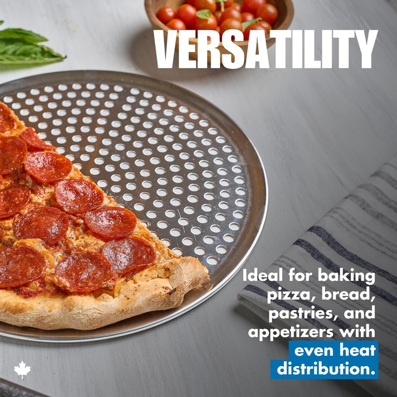 Norjac Pizza Pan with Holes, 10 Inch 2 Pack, Aluminum