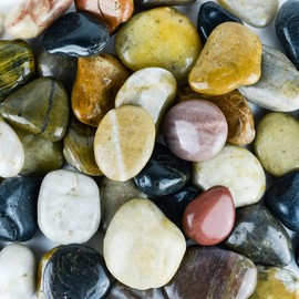 5 lbs Approx. 38 River Rocks Stones for Plants Pebbles for Indoor Plants | Aquarium Fish Tank Rocks | Polished Decorative Rocks for Vases (2-3 Inches)