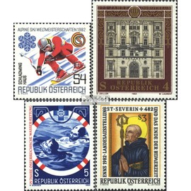 Austria 1695,1697,1698,1699 (complete.issue.) fine used/cancelled 1982 Ski, Dorotheum, Rescue, Enns (Stamps for collectors) Winter sports (skiing/ice hockey/bobsleigh ...)