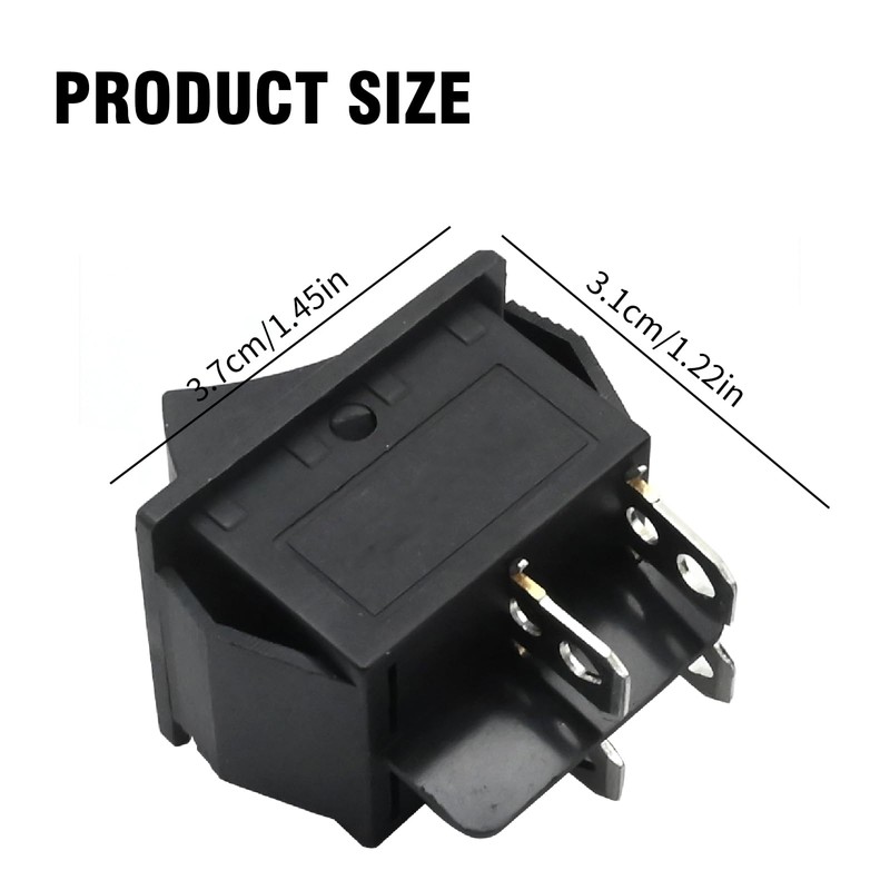 EATAKWARD 3Pcs Universal 120V T125 KCD2 KCD4 Rocker Switch, Black