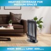 Comfort Zone Oscillating Flat Panel Halogen Infrared Portable Space Heater
