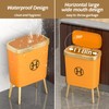Bedroom Trash Can with Lid,Slim Bathroom Trash Cans with Lids,
