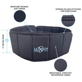 W8FIT Adjustable Weighted Walking and Exercise Belt (6 LB X-Small)