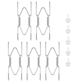 Plate Hangers for Wall for 4-5 inch, 5 Pack, Silver