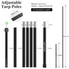 SAN LIKE Tent Poles for Camping Adjustable Tarp Pole Lightweight