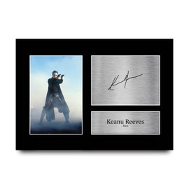 HWC Trading A4 Keanu Reeves The Matrix Neo Gifts Printed Signed Autograph Picture For Movie Memorabilia Fans