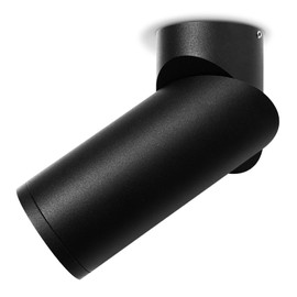 Surface-Mounted Spotlight, Black, Swivelling Surface-Mounted Spotlight with GU10 Socket, Aluminium Round Ceiling Spotlights, Surface-Mounted Spotlights, Adjustable Ceiling Spotlight for Wall and