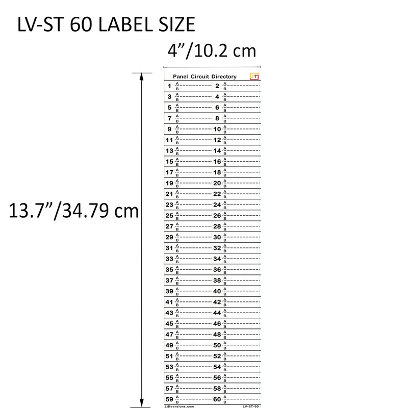 Littversions 2 Pack Standard 60 Circuits Vinyl Fuse Box Circuit