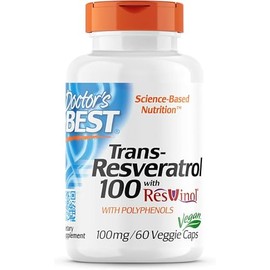 Doctor’s Best | Trans-Resveratrol con Polifenoles | Resveratrol Antioxidante Alta Absorción | 60 Cápsulas Vegetales | Suplemento Vegano | Fórmula con Resvinol®