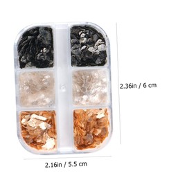 WOONEKY Nail Art Decor Sequin Nail Charms Mica Slice Glitter Sequins Body Glitter Manicure Decor DIY Manicure