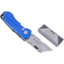 MARSHALLTOWN Folding Utility Knife, Folding Type, Aluminum Handle, Zinc Housing, Stainless Steel Skeleton, 9080