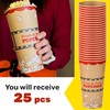 CUSINIUM 24 oz 25-Pack Kraft Popcorn Buckets - Large Popcorn