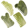 LALAFINA 4 Pcs Jade Comb Jade Stone Comb Gua Sha