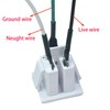 2PCS White 15A 125V AC Panel Mount Outlet, 3 Pins