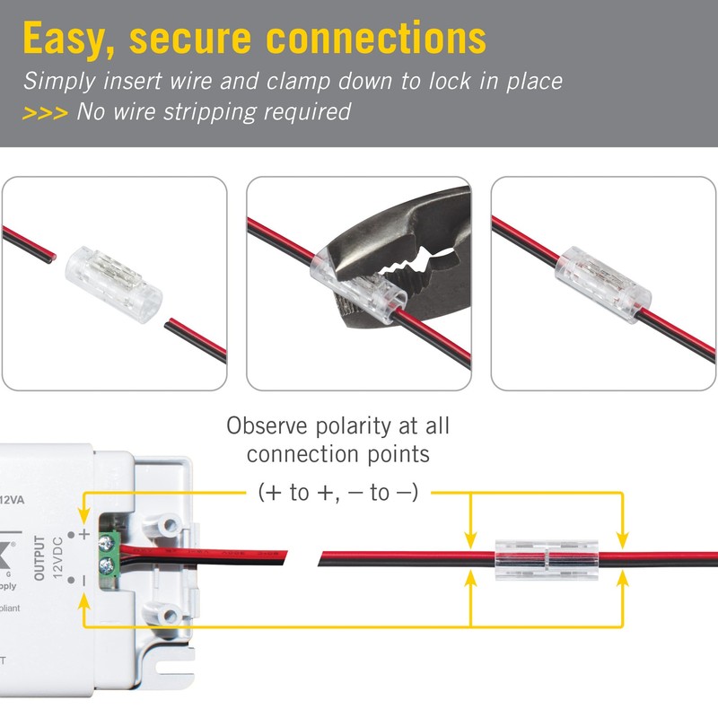 Armacost Lighting 2 Pin LED Strip Light Wire to Wire