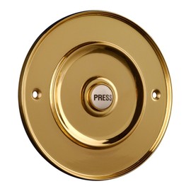 Polished Brass 100mm Dia Bell Push with China Press