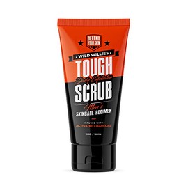 Wild Willies Limpiador Facial Tough Scrub Para Hombre Con Carbón Activado. Elimina La Piel Muerta, La Suciedad Y La Grasa. Ingredientes Botánicos Rico
