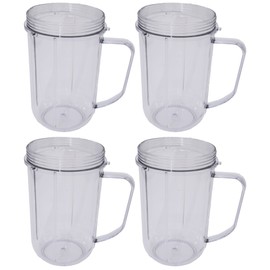 Blendin 4 Pack 16 Ounce Party Mugs Cups,Compatible with Original Magic Bullet Blender MB1001