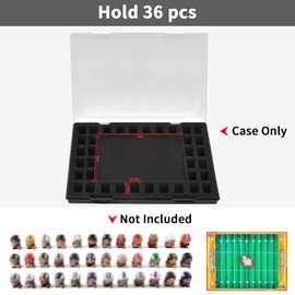 Xuerdon Toys Collector Box Compatible with Teenymates for Party Animal Football Baseball Basketball Hockey Series Mini Figures, Storage Organizer for Blind Bags Set Mystery Pack (Case Only) -Black