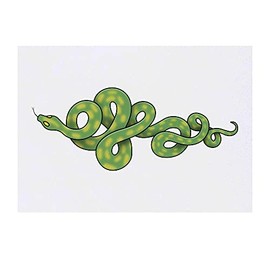Large 'Green Snake' Temporary Tattoo (TO00041740)