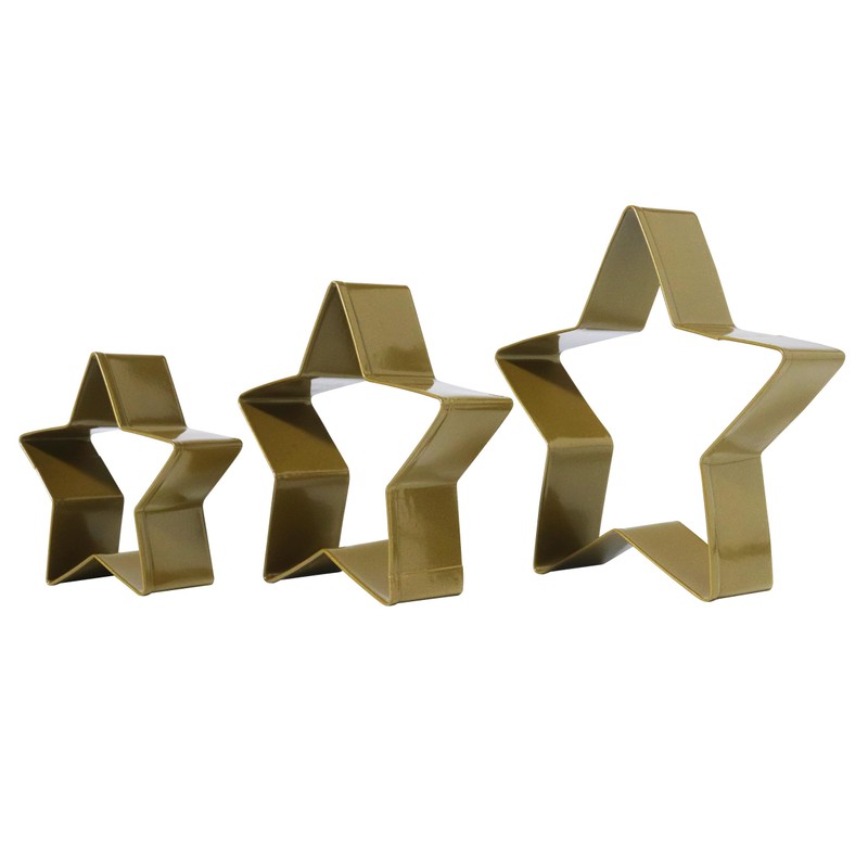 PME CH24CCC109 Christmas Cookie Cutters, Stars (Set of 3), Steel