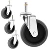 4 Pack 4 Inches Swivel Stem Caster, 7/16-Inch Stem Diameter