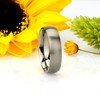 DoubleAccent 6MM Comfort Fit Titanium Wedding Band Satin Finished Classic